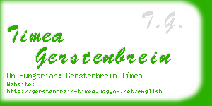 timea gerstenbrein business card