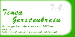 timea gerstenbrein business card